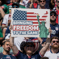 USA Fan Sign - "Bringing freedom to the game" - Funny World Cup 2026 Cheerboard