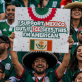 Mexico Fan Sign - "I support mexico but if ICE sees this..." - Funny World Cup 2026 Cheerboard