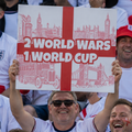 England Fan Sign - "2 world wars. 1 world cup" - Funny World Cup 2026 Cheerboard