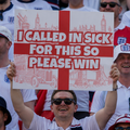 England Fan Sign - "I called in sick for this so please win" - Funny World Cup 2026 Cheerboard